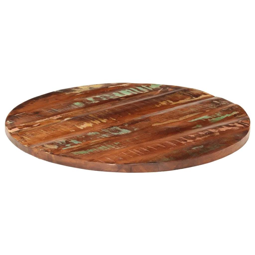 Piano per Tavolo Ø 70x2,5 cm Rotondo Legno Massello di Recupero 370027
