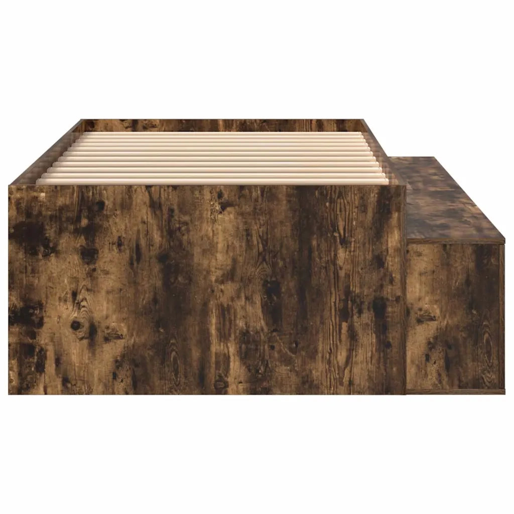 Letto singolo | Letto per adulti | Struttura del letto Rovere fum¨¦ 70 x 190 cm Legno multistrato