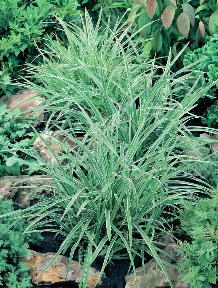 Gardenaria Carex morrowii 'Ice Dance' - Graminacea ornamentale da esterno Altezza: 40 cm (vaso 17)