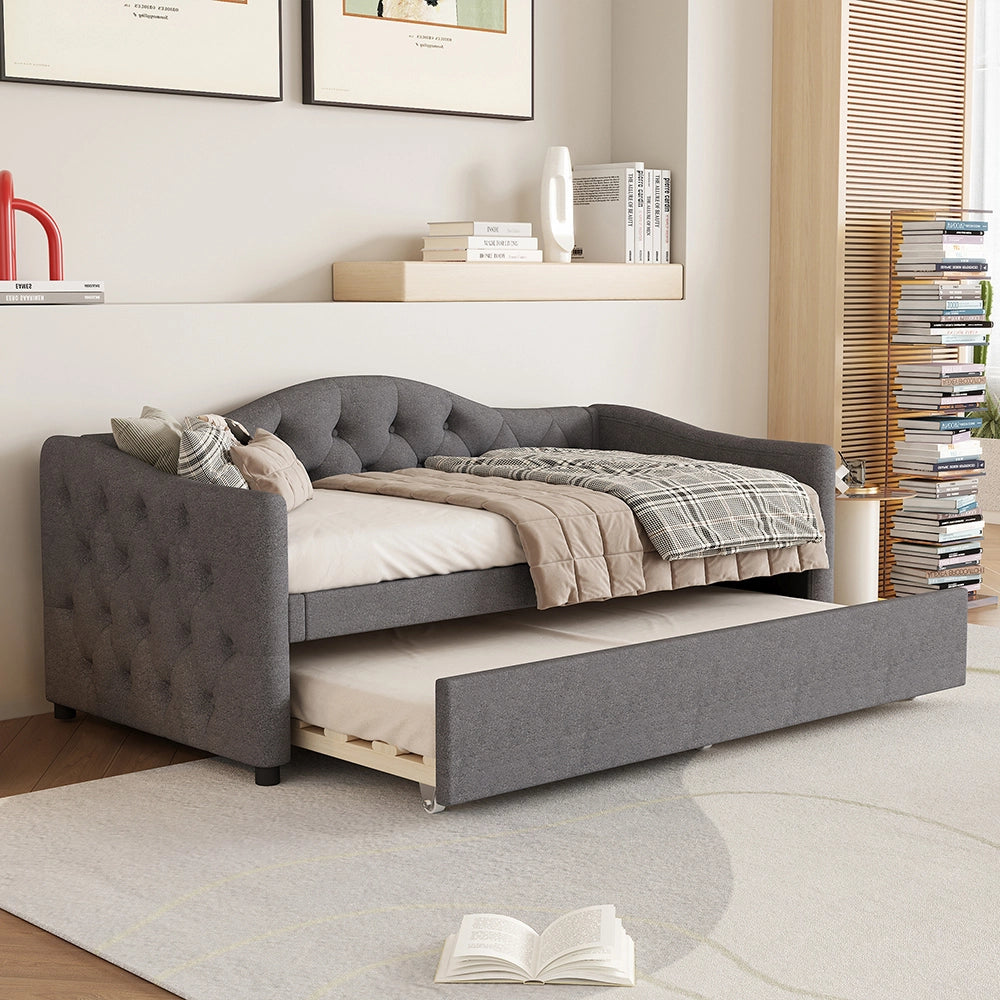 Letto a scomparsa 90x200 cm - Xylo - Grigio, divano letto, letto a panca