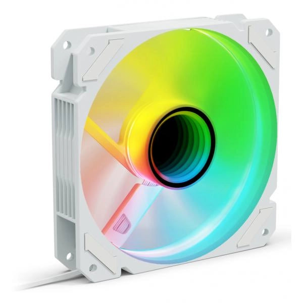 SHARKOON VENTOLA SHARK MIRROR PWM RGB REVERSE 120x120x25MM WHITE