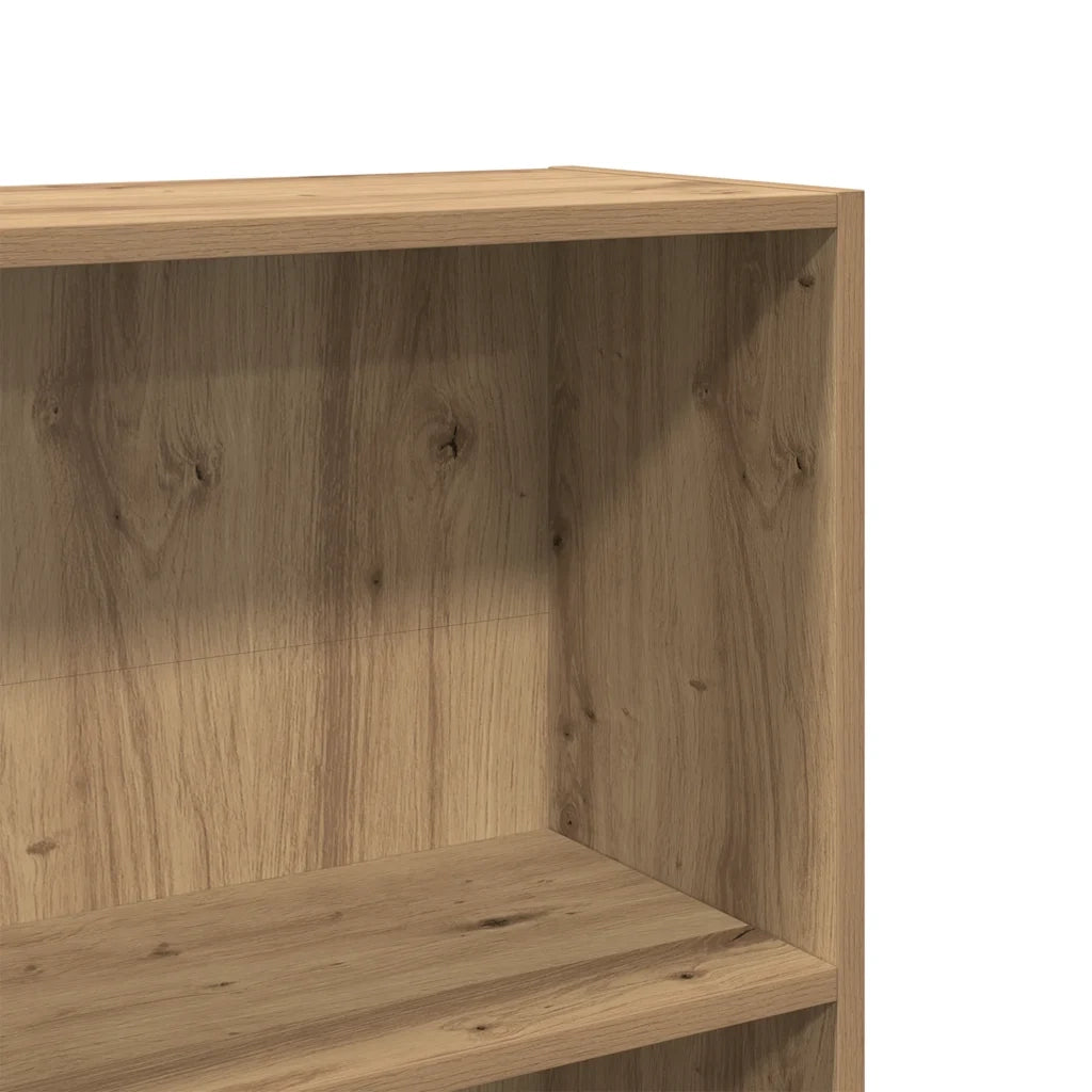 Libreria-Scaffale per Libri-Mobile di Stoccaggio Rovere Artigianale 60x24x143 cm in Legno Multistrato
