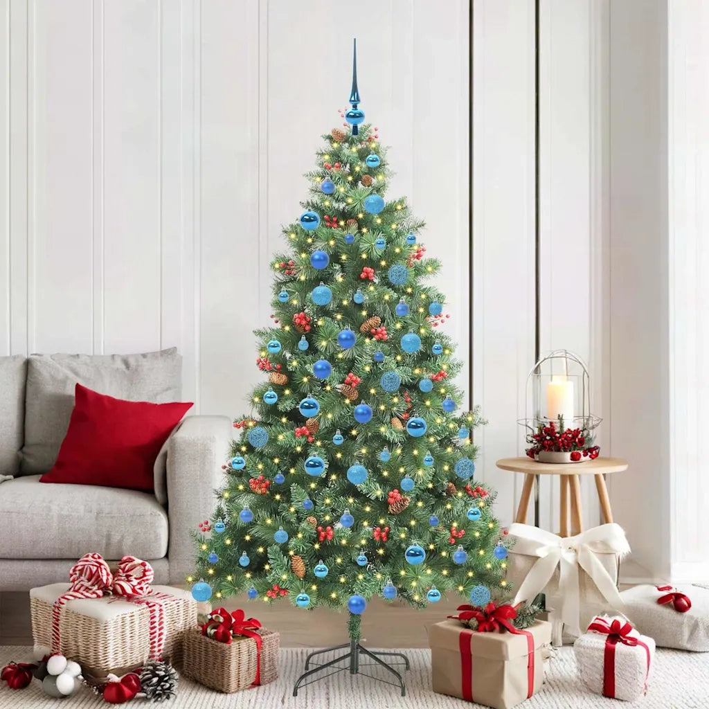 Albero di Natale artificiale 300 LED Bianco caldo PVC e Metallo 3395141