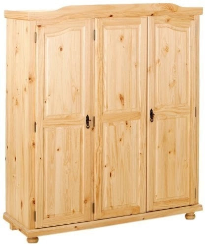 ARMADIO BERN 3 ANTE DIM.150x56x180H PINO MASSELLO FINITURA NATURALE INTER LINK