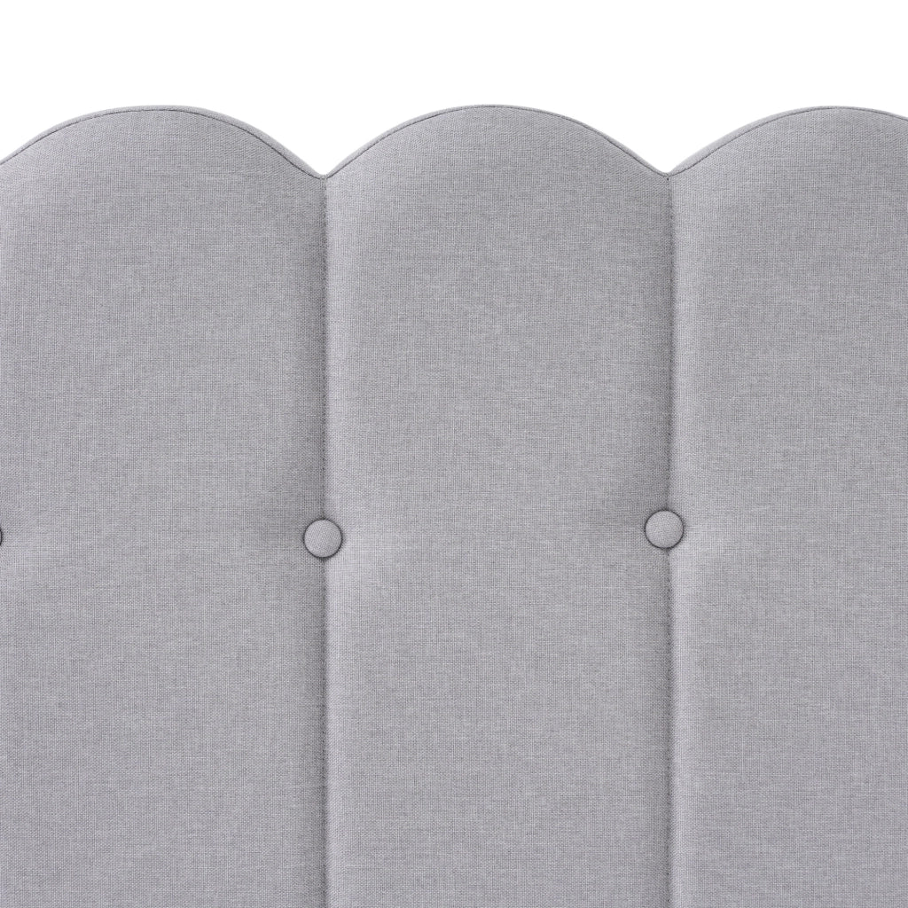 Letto matrimoniale imbottito 180x200 cm grigio