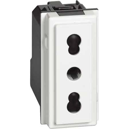 PRESA  BIVALENTE 'LIVING NOW' BTICINO 10/16A 250V 2P+T - Bianco - BTICINO