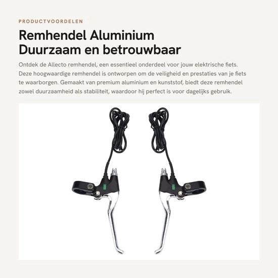 Remmella in alluminio - Duraturo e affidabile - Nero - Accessori per bicicletta elettrica - Adatto per biciclette elettriche - Forma L