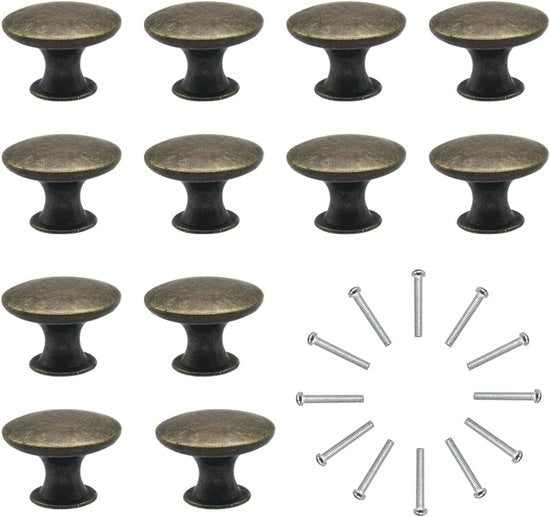 Viti di chiusura a vite - adatti per armadi cucina - 12 pezzi - ottone - 30 mm