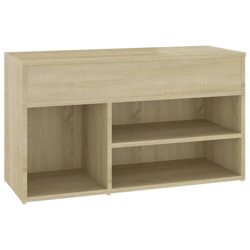 Panca portascarpe/stivali cassettiera scaffale mobiletto portaoggetti per ingresso legno Sonoma 80 x 30 x 45 cm legno ingegnerizzato marrone 02_0022946