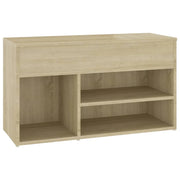 Panca portascarpe/stivali cassettiera scaffale mobiletto portaoggetti per ingresso legno Sonoma 80 x 30 x 45 cm legno ingegnerizzato marrone 02_0022946