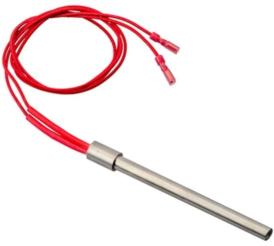 Accendino a pellet - Fiamma per camino a pellet - Bocchetta di riscaldamento - Riscaldamento rapido - Rosso - Acciaio inossidabile - Adatto per camino a pellet - 220V 300W