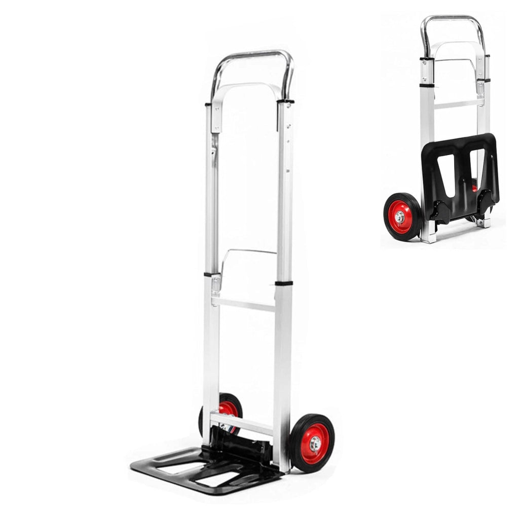 Carrello Industriale Pieghevole in Alluminio – Pneumatici Antiforatura, Portata 90 kg