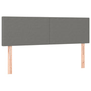 Testiera | Testata 2 pz Grigio Scuro 72x5x78/88 cm in Tessuto