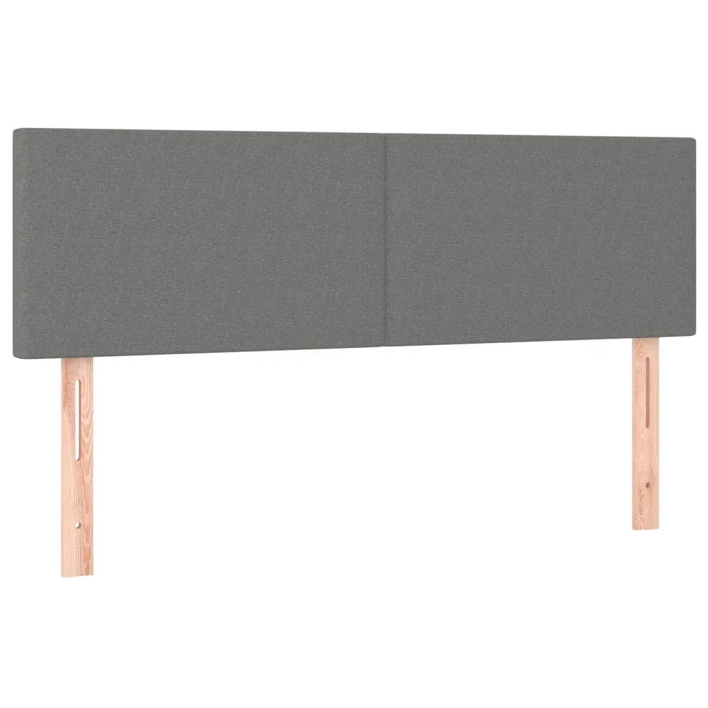 Testiera | Testata 2 pz Grigio Scuro 72x5x78/88 cm in Tessuto