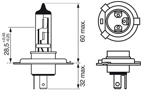 BOSCH LAMPADINA 1 PZ H4 60/55W 12V
