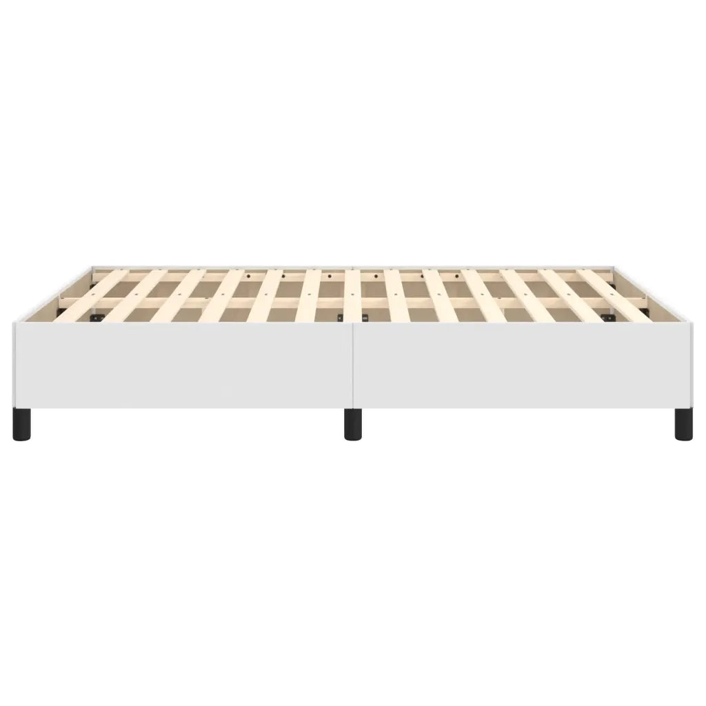 Letto matrimoniale | Letto per adulti | Giroletto Bianco 140x200 cm in Similpelle