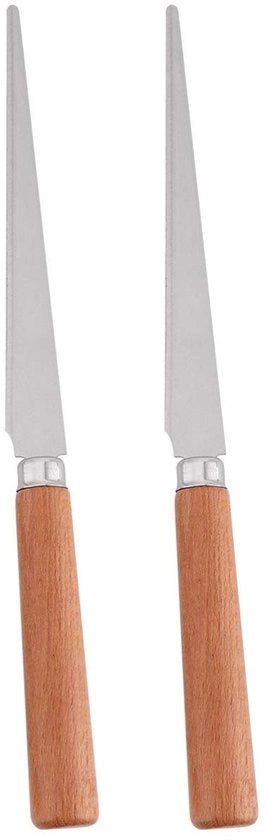 Manicotto in legno per applicazione di vernice - Strumento per modellazione di argilla - Per ceramica e argilla polimero - 2 pezzi - Acciaio inossidabile - Adatto per vasche