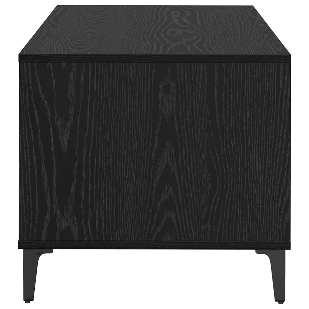 Tavolino da salotto con cassetto Rovere Nero 90 x 49 x 45 cm 881053