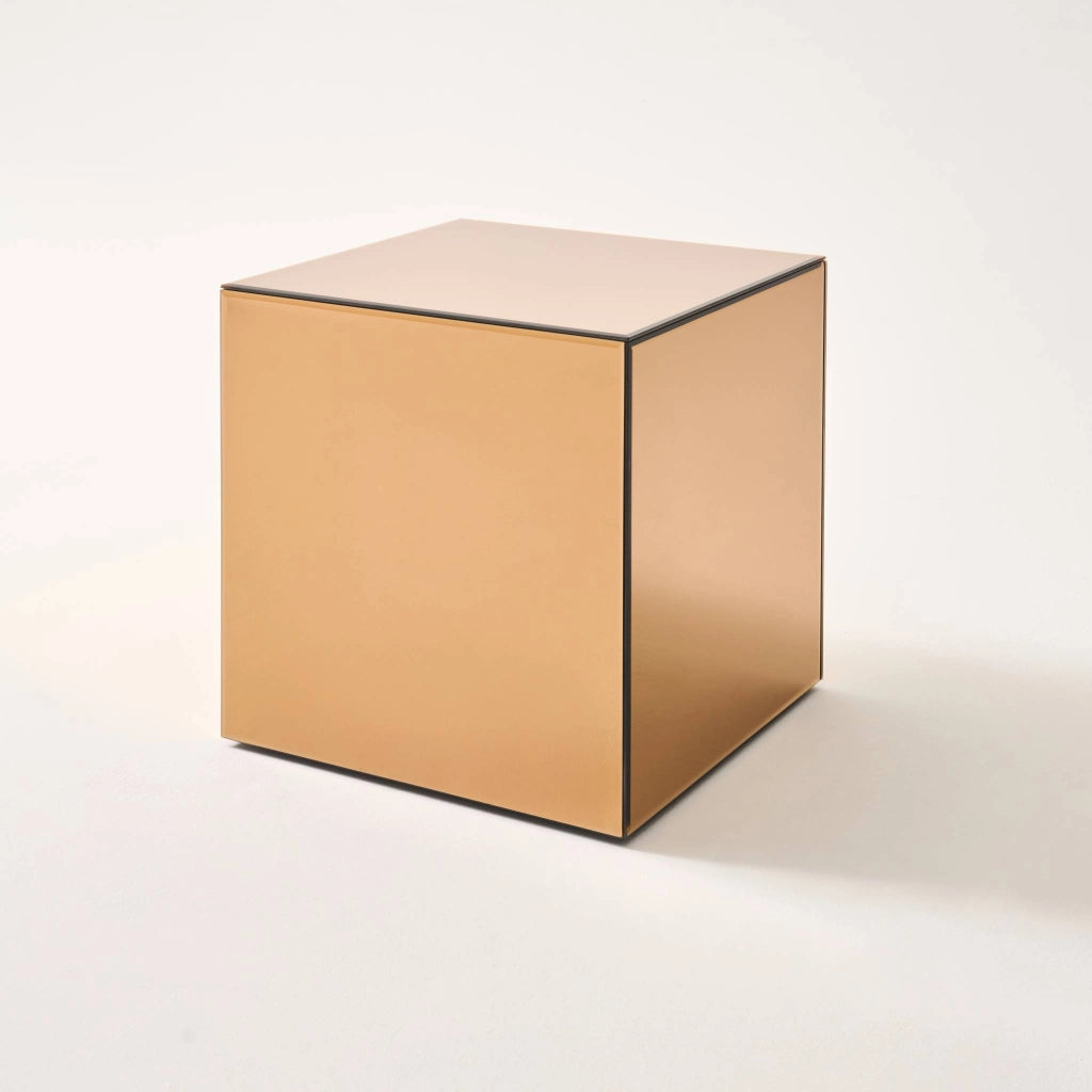 Tavolo cubico a specchio, 30cm, ambre