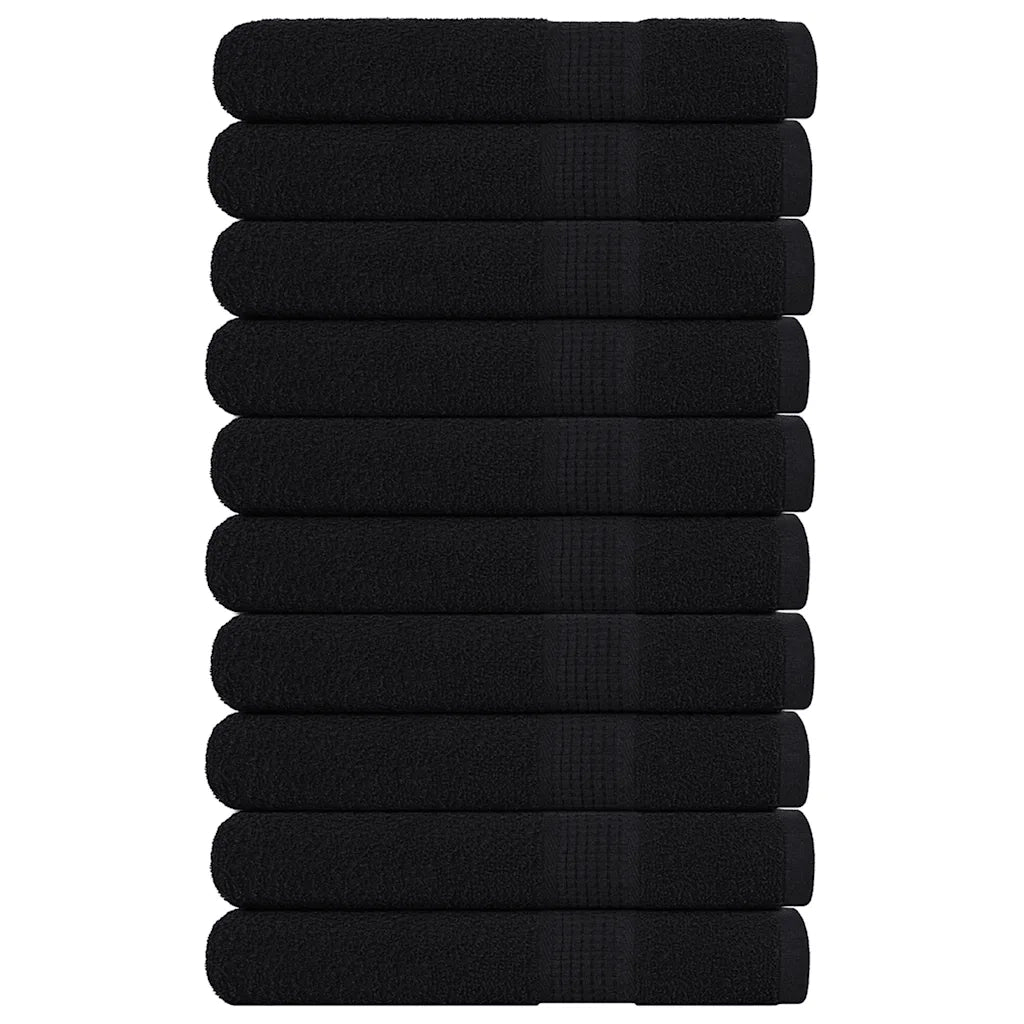 Asciugamani FROGN 10 pz Nero 100x200 cm 360 g/m² 136964