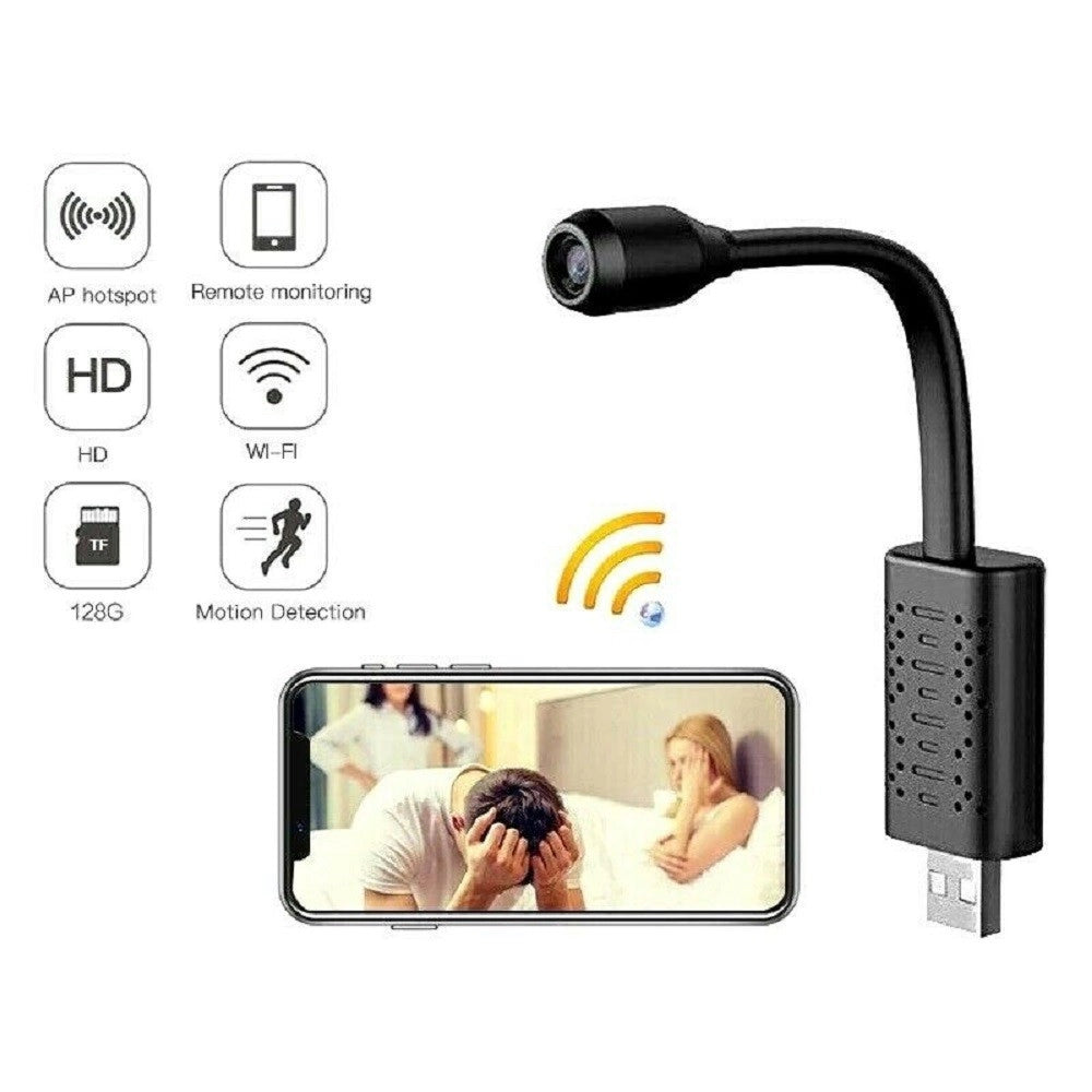 Trade Shop - Telecamera Microspia Spia Wifi Micro Camera Ip Nascosta Spy Cam Alta Risoluzione -