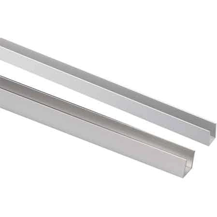 PROFILO PER RIVESTIMENTI TIPO 'U' 10x15x1 mm - satinato - barra 2 mt - 10 metrilineari- ARCANSAS