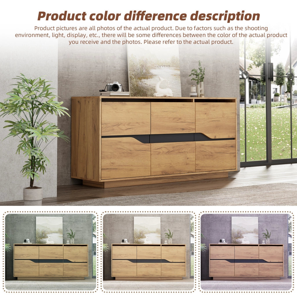 Credenza a 3 ante con divisori regolabili; chiusura ammortizzata; per soggiorno; 140 × 40 × 70 cm