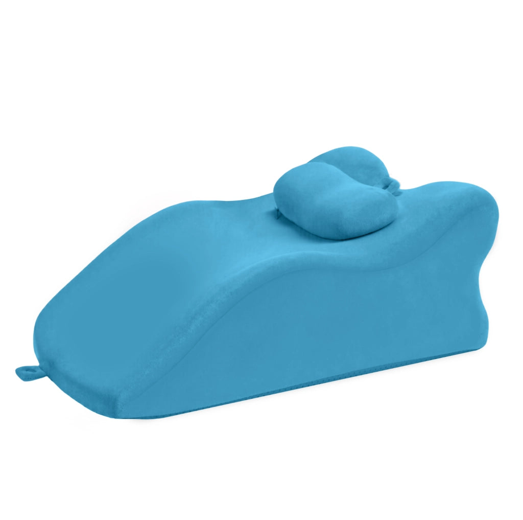 CUSCINO Ergonomico in Memory Foam 40x15x15 cm Blu