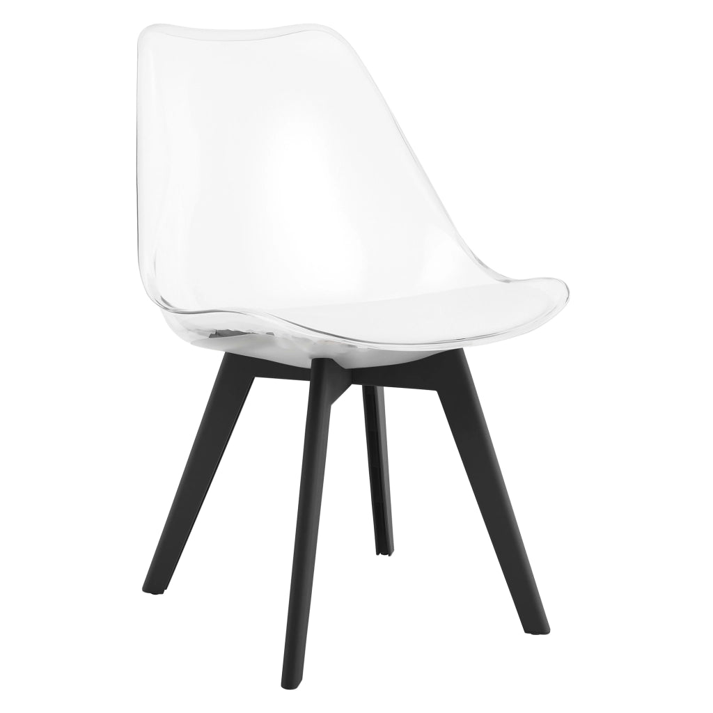 Sedia VALORA RIXK - Trasparente con gambe nere