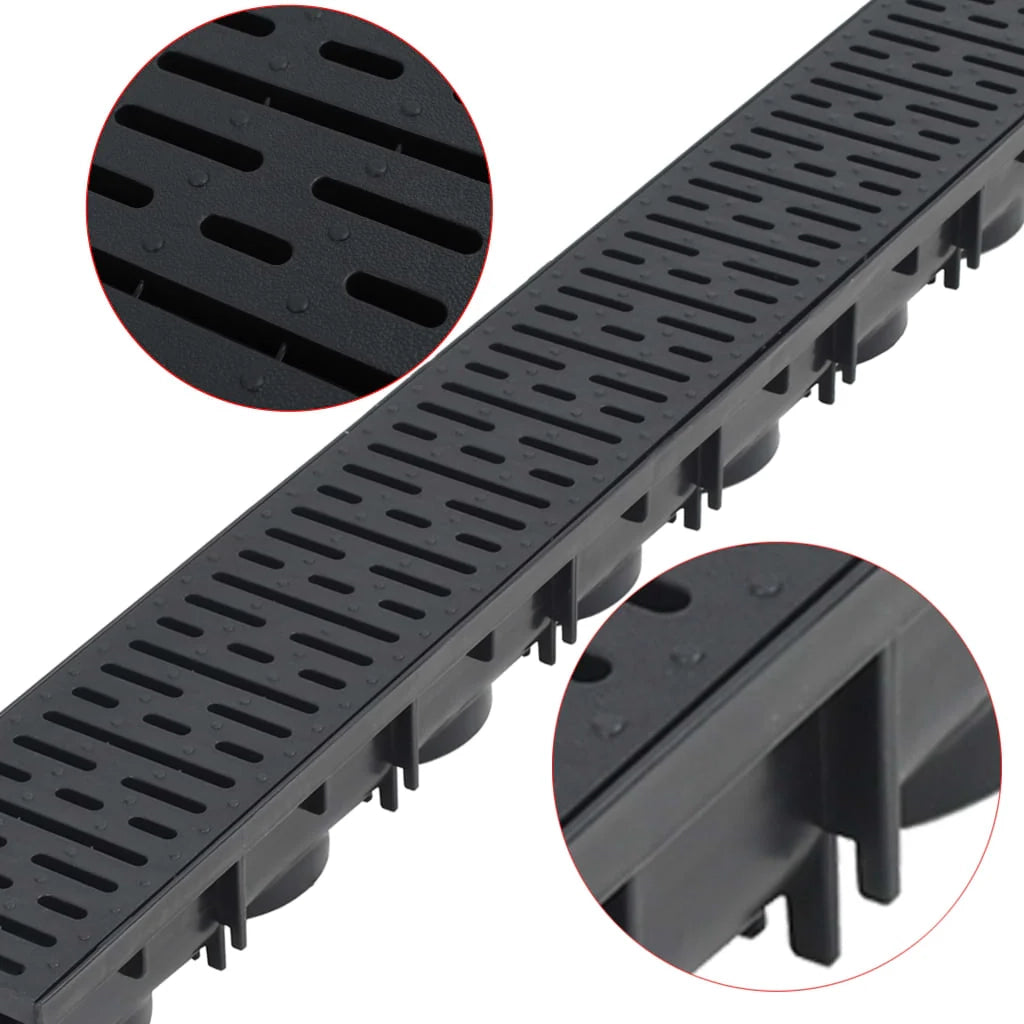 Canaletta di drenaggio in plastica in 2 pezzi lunga 2 m 02_0002992