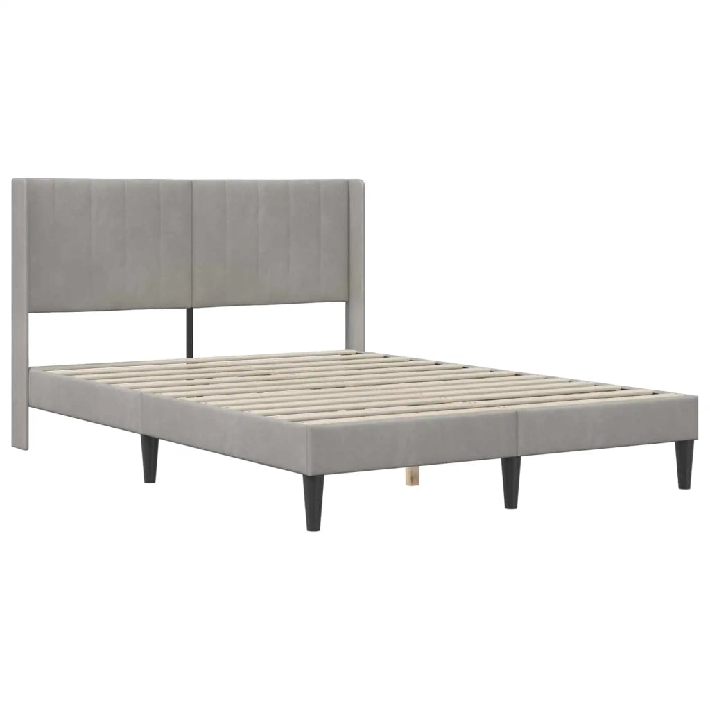 Struttura del letto Grigio Chiaro 120 x 200 cm Velluto 42027497