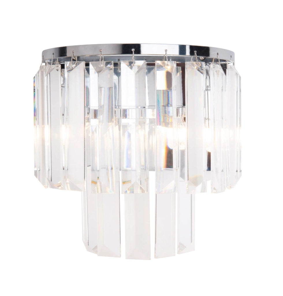Applique MONACO glamour cromata con cristalli 2xG9 Maxlight