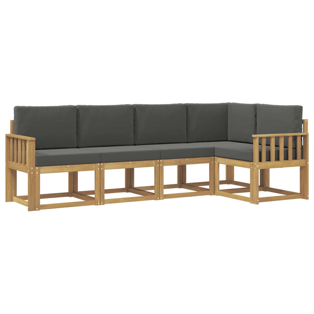 Set di divani da esterno 5 pz Bianco e Antracite 3387626