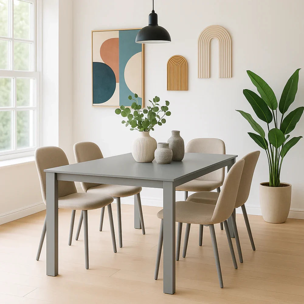 Tavolo da pranzo allungabile in vetro temperato grigio Function 120-170x80 cm fino a 8 posti | Duzzle