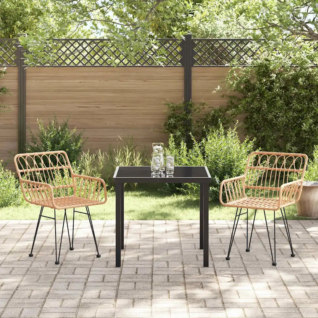 Set da Pranzo per Giardino 3 pz Marrone 3379177