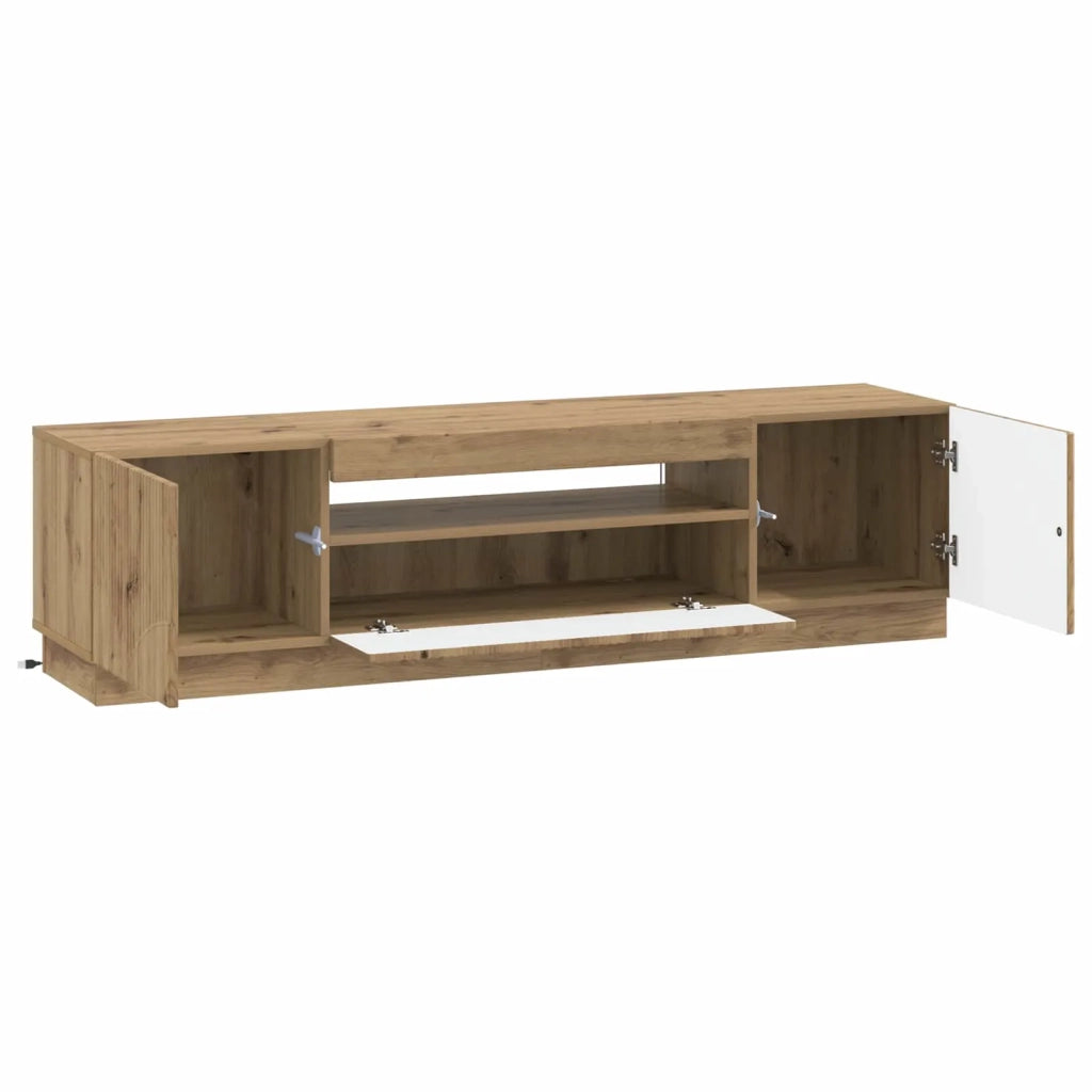 Mobile TV LED Rovere Artigianale Legno ingegnerizzato 897354