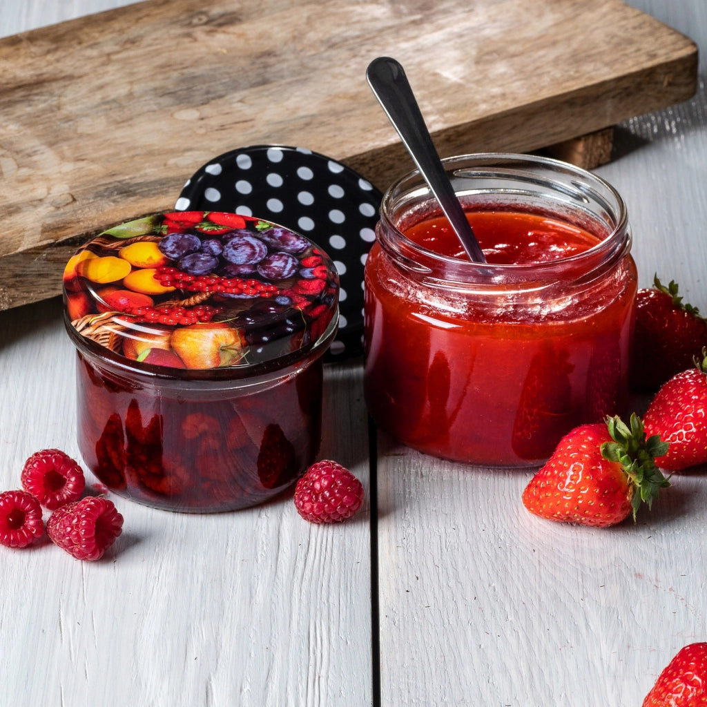 KADAX 50 barattoli di vetro da 330 ml vasetti di vetro marmellata tappi di miele Fi82