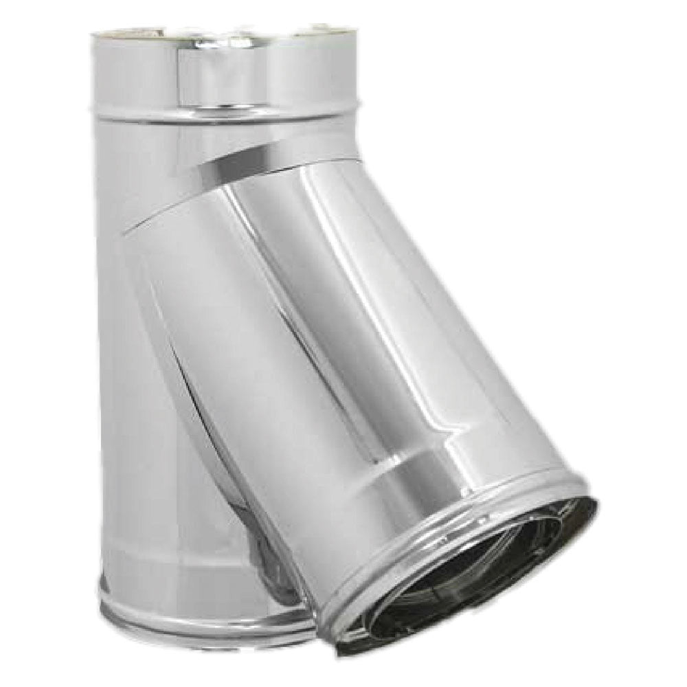 Raccordo Doppia Parete a 135° Ee ¸ 25 Kasart Y in Acciaio Inox 20 cm