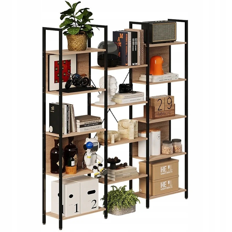 Scaffale industriale da pavimento loft – marrone chiaro – 166