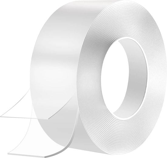 Tape doppio lato - 5m x 50mm! x 2mm - Nastro nano - Extra resistente - Translucido - Acrilico - Nastro magico - Nastro nanotecnologico