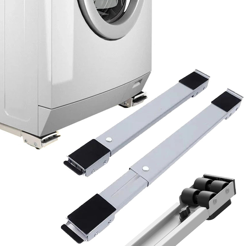 Base Lavatrice con Ruote Set 2 barre Sposta Mobili Frigorifero Asciugatrice