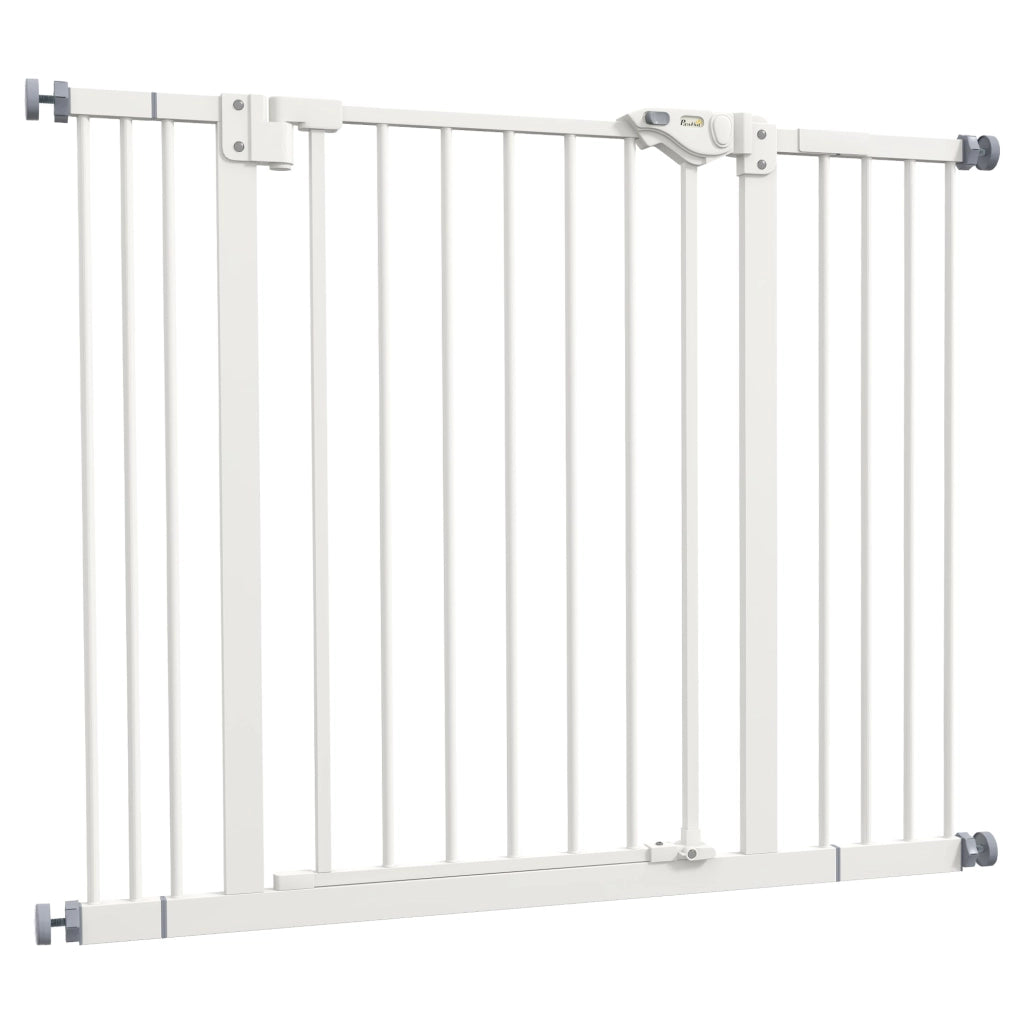 Cancellino per Cani Estensibile 74-100x77 cm in Metallo Bianco