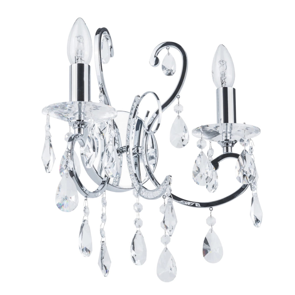 Lampadario Italux Barocco 2xE14 cristallo cromo trasparente