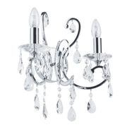 Lampadario Italux Barocco 2xE14 cristallo cromo trasparente