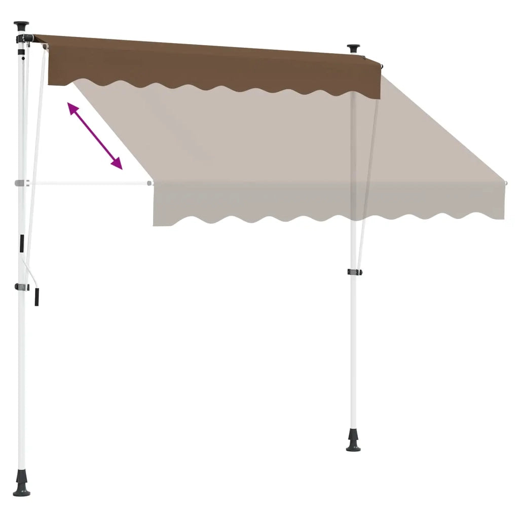 Tenda retrattile manuale Tortora 150 cm 42037066