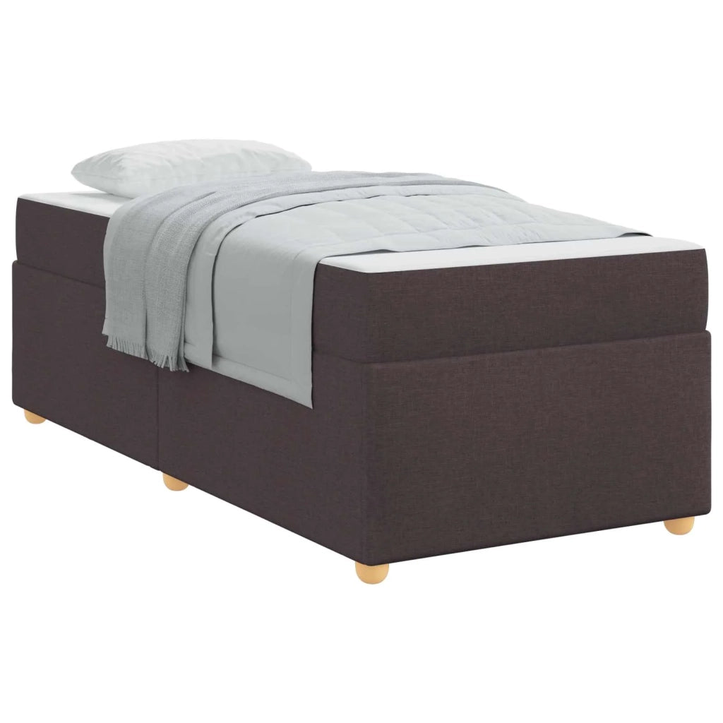 Struttura del letto Marrone Scuro 90 x 200 cm Tessuto