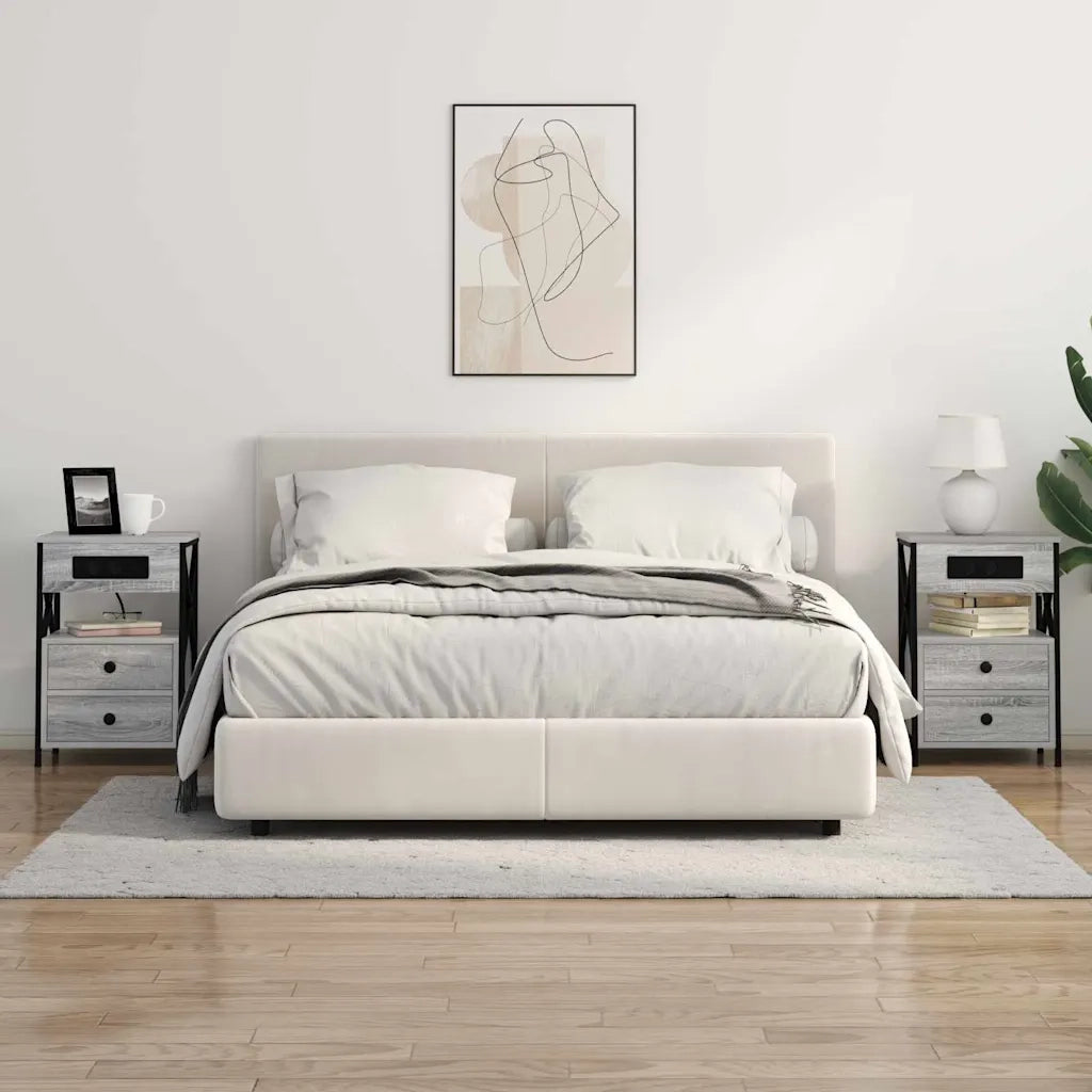 Armadio da Notte 2 pcs Grigio Sonoma 40 x 31 x 60 cm 859467
