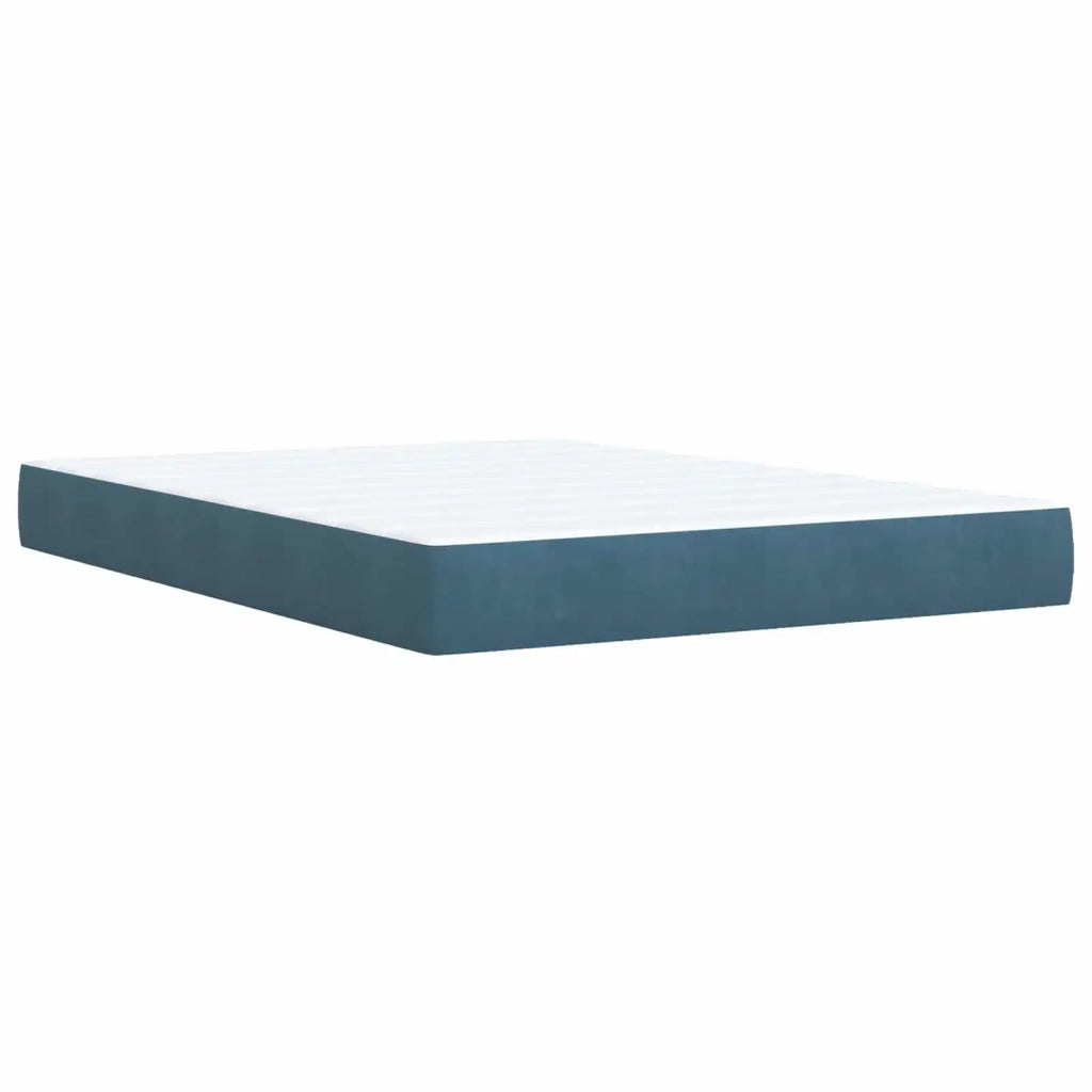 Letto Ottomano con Materasso e LED Blu scuro 160 x 200 cm 3458317