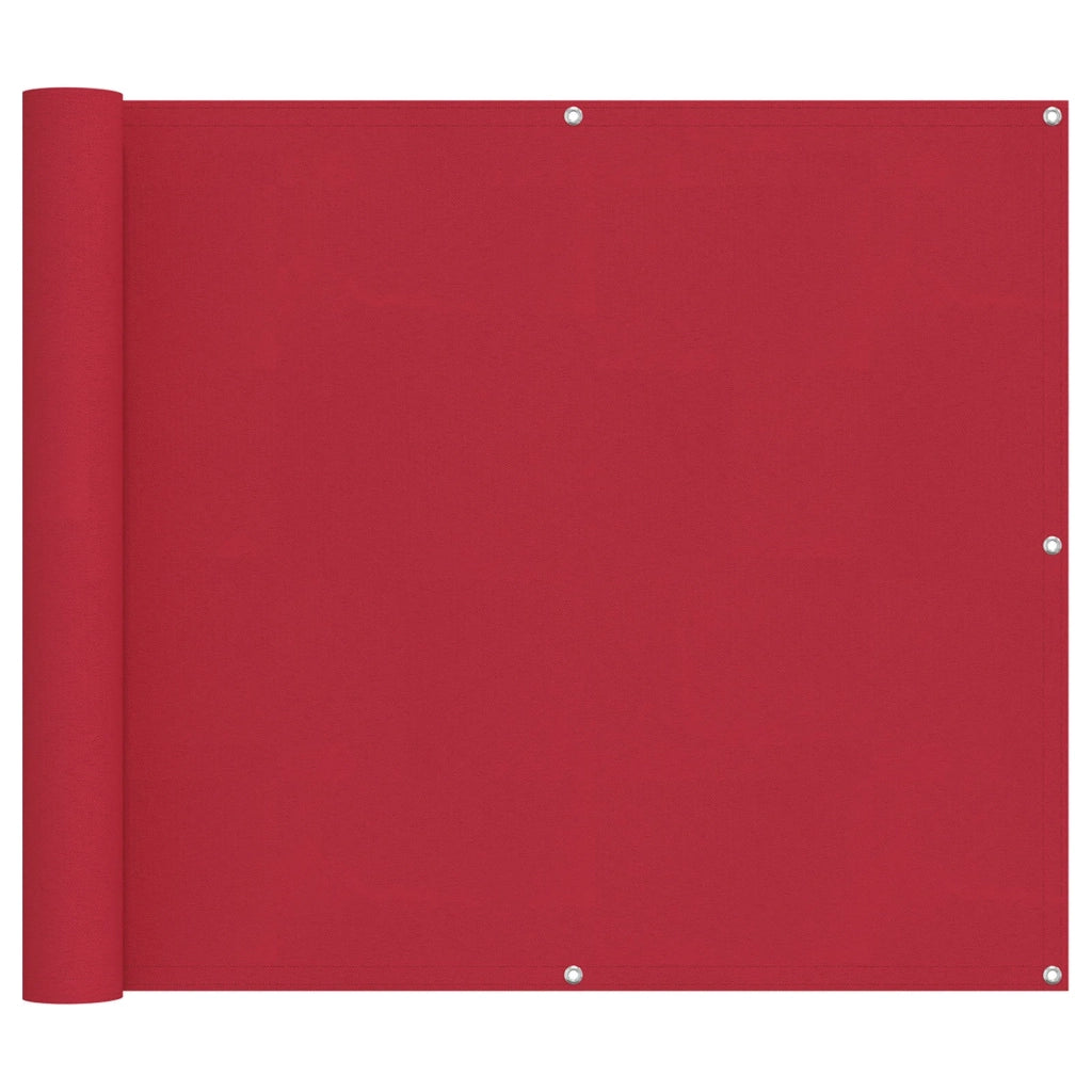 Schermo da balcone | Paravento da Balcone Rosso 100 x 800 cm Tessuto Oxford