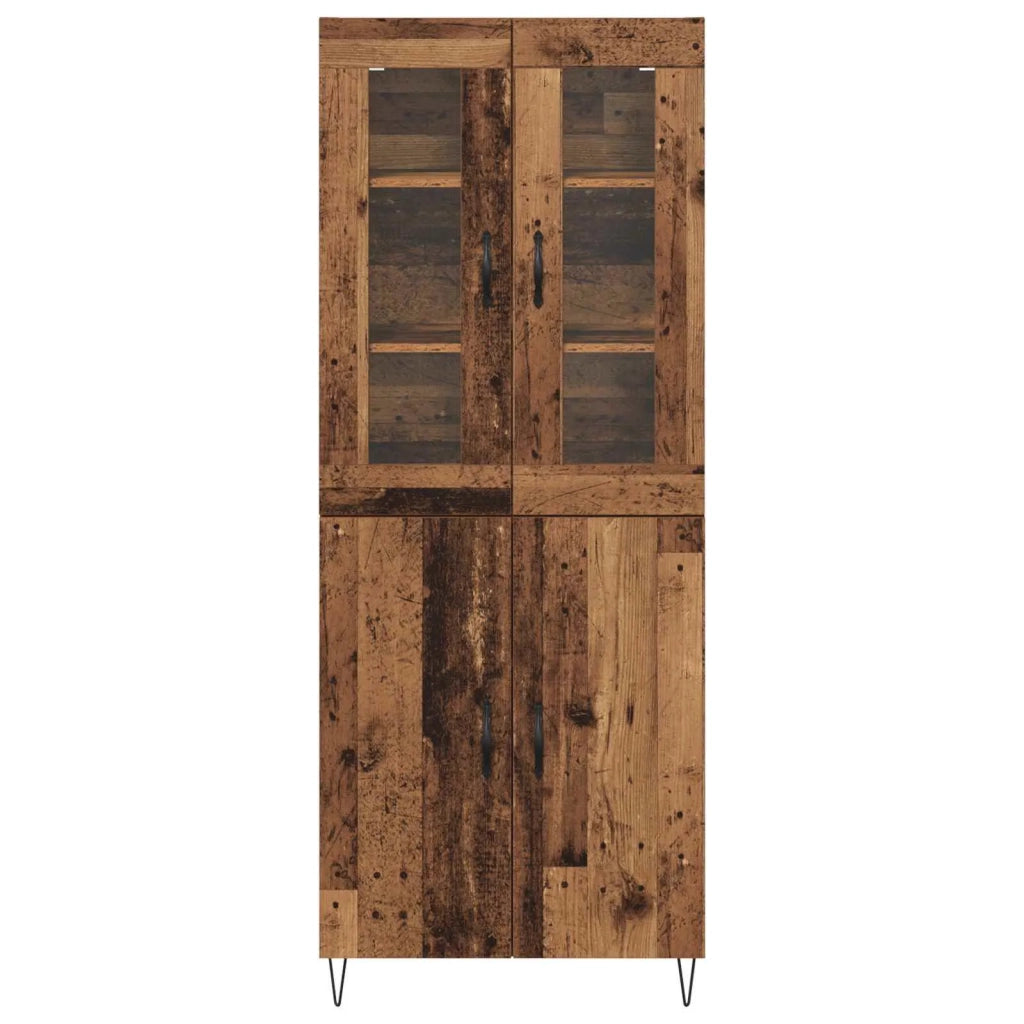 Credenza | Madia | Buffet da pranzo | Armadio da pranzo Legno vecchio 69,5 x 34 x 180 cm Legno multistrato